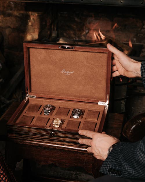 Rapport London Heritage Ten Watch Box In Macassar