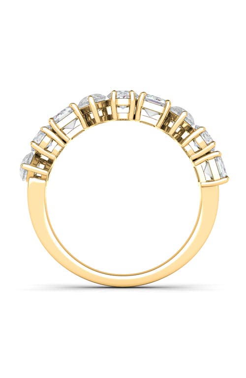 Shop Hautecarat Pear, Oval & Emerald Cut Lab Created Diamond Half Eternity Ring In Yellow Gold