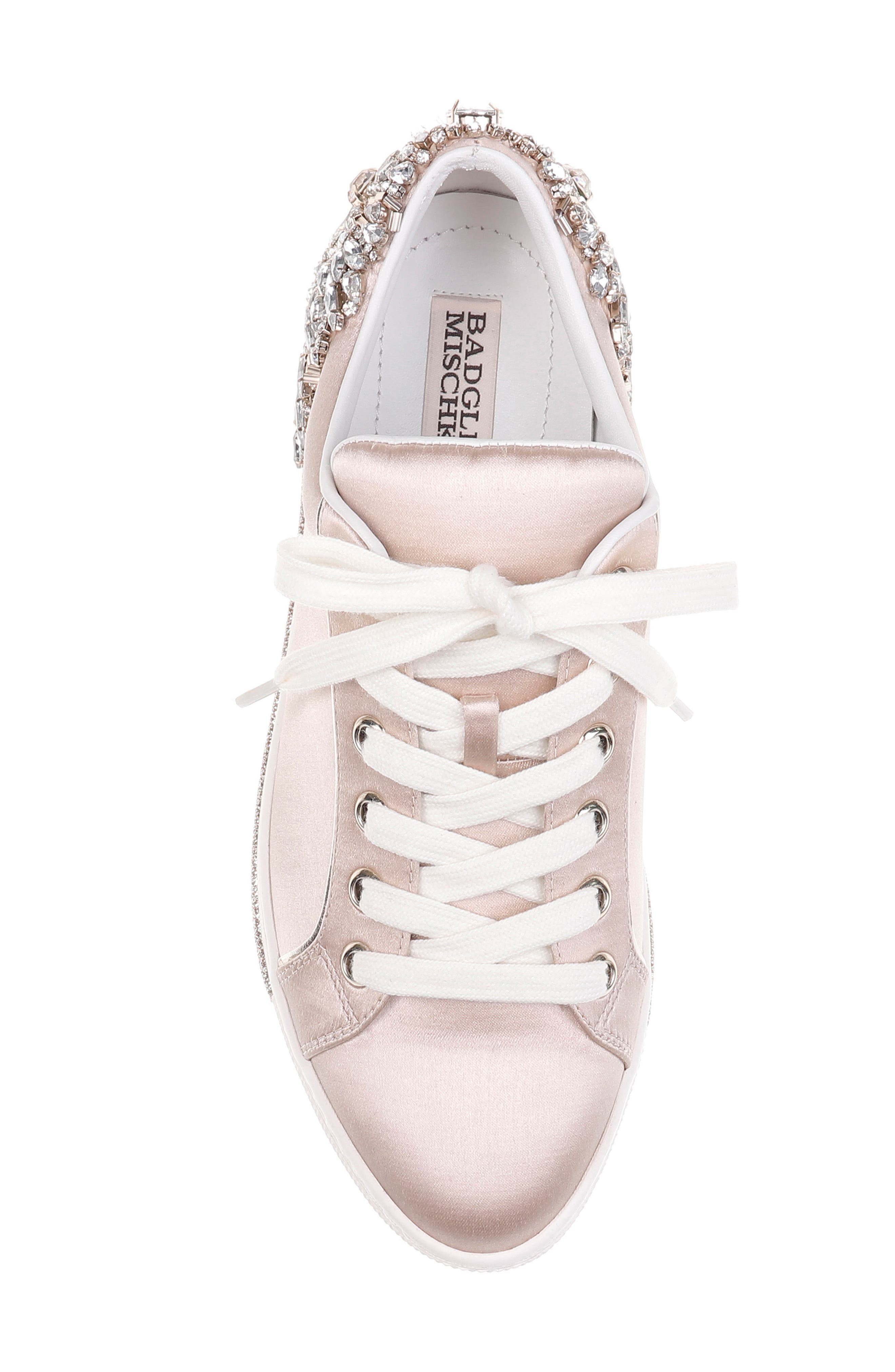 badgley mischka shirley crystal embellished sneaker