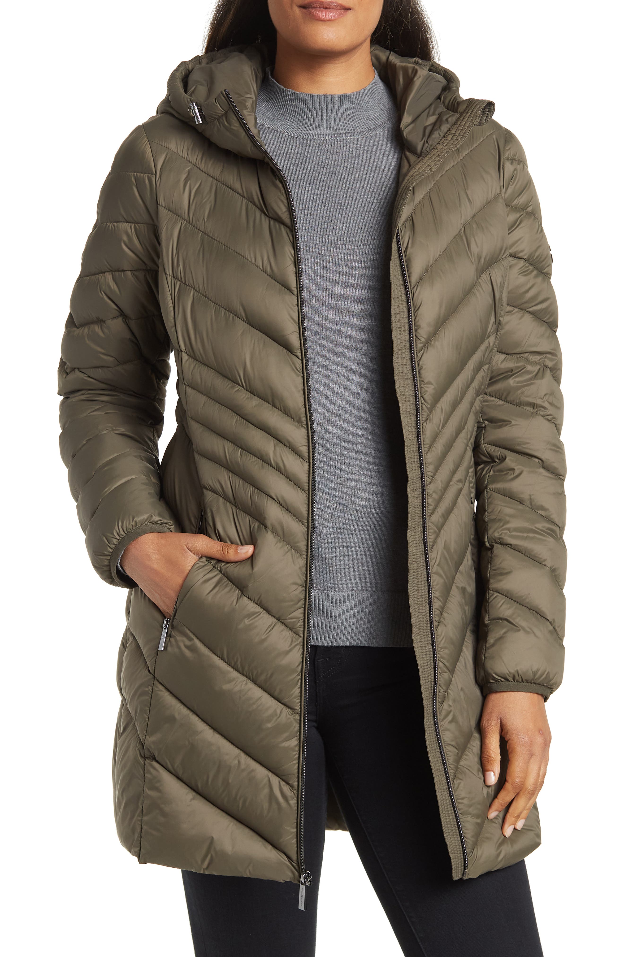 K.ZELL Puffer jacket discount 66% Brown L WOMEN FASHION Coats Puffer jacket Print 