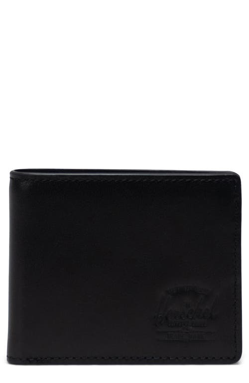 Hank RFID Leather Bifold Wallet in Black