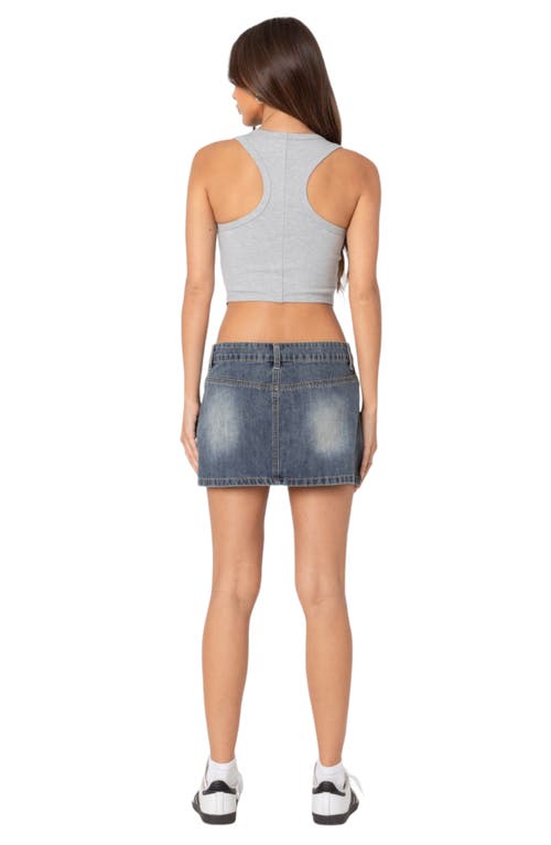 Shop Edikted Dip Racerback Stretch Tank In Light-gray-melange