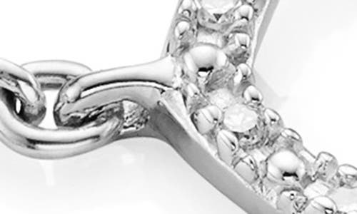 Shop Monica Vinader Riva Mini Kite Diamond Friendship Ring In Silver/diamond