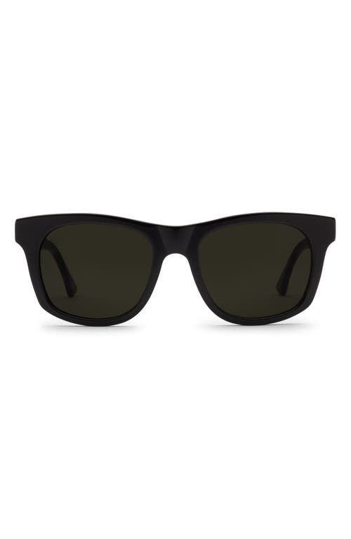 Electric Modena 52mm Polarized Rectangular Sunglasses in Gloss Black/Grey Polar at Nordstrom