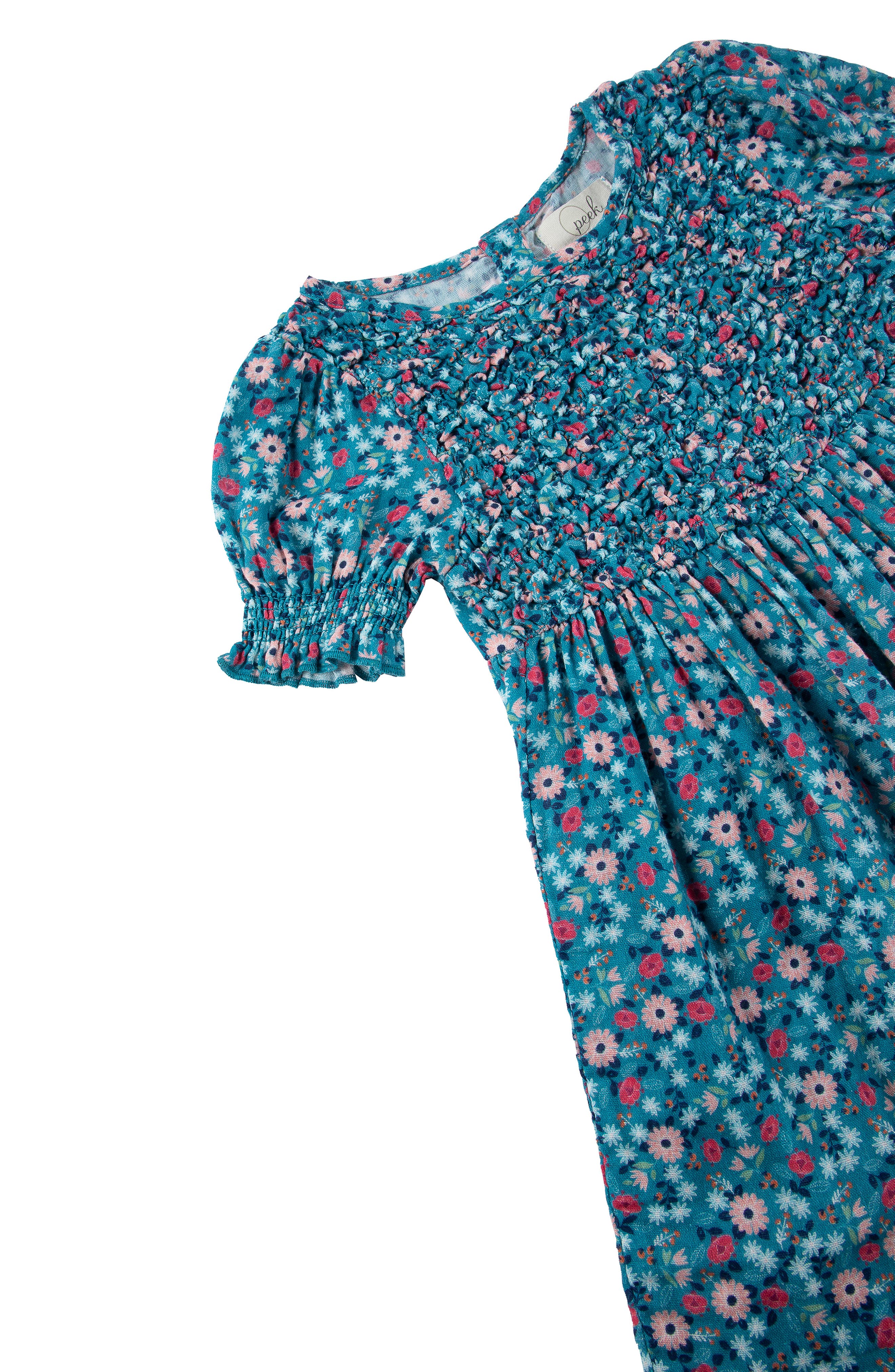 Pumpkin Bow Smocked Dress | Floral