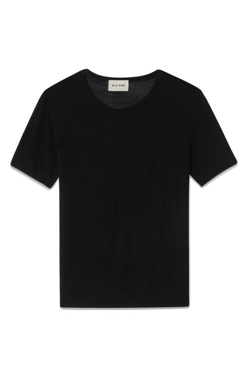 Shop Blk Dnm Wool & Silk Short Sleeve T-shirt Sweater In Black