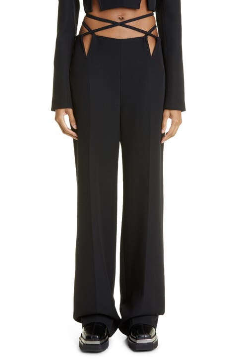 V-Wire Cutout Waist Trousers