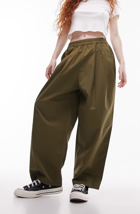 Jaida Wide Leg Cargo Pants - Olive Green
