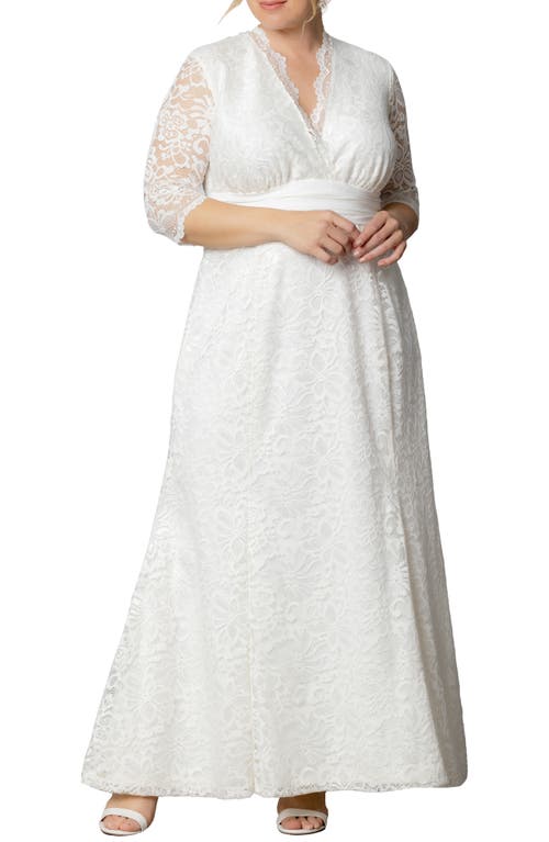 Kiyonna Amour Lace Gown Ivory at Nordstrom,