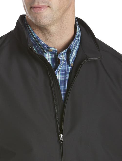 Harbor Bay By Dxl Big & Tall Water- & Wind-resistant Bomber In Black