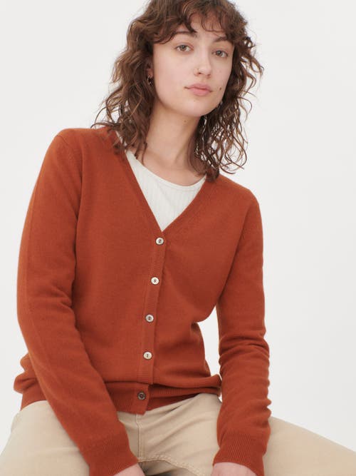 Gobi Cashmere V-neck Cardigan In Sugar Almond