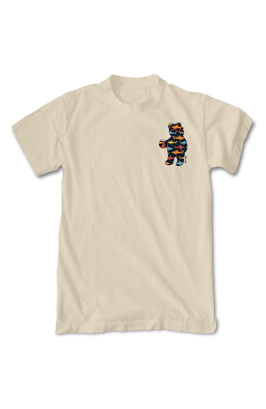 Shop Riot Society Shark Bear 2.0 Graphic T-shirt In Cream