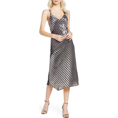 Harlyn Velvet Dress, Metallic