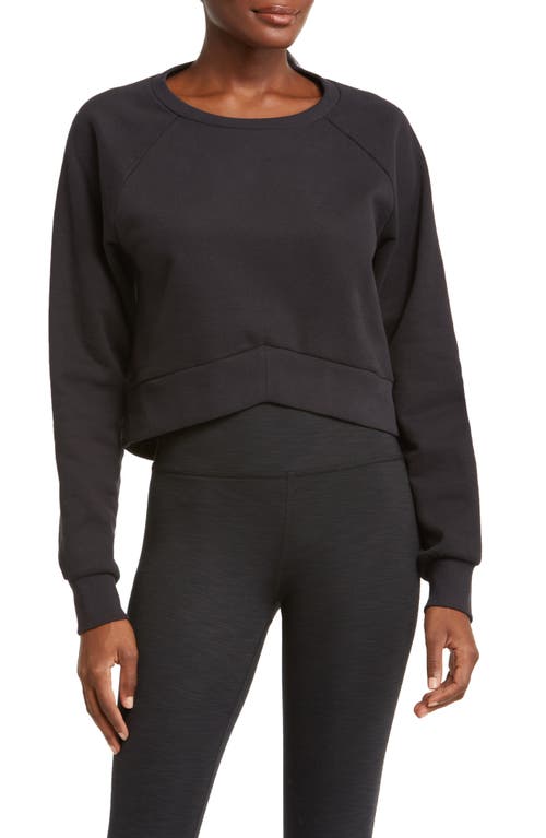 Uplift Crop Sweatshirt in Black