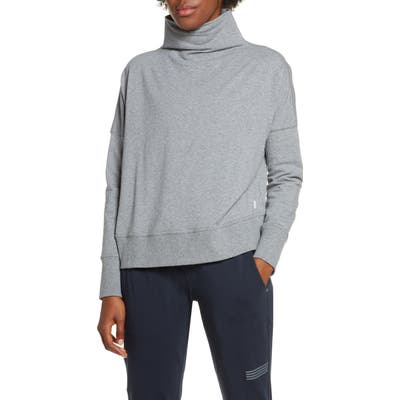 Vuori French Terry Funnel Neck Sweatshirt, Grey