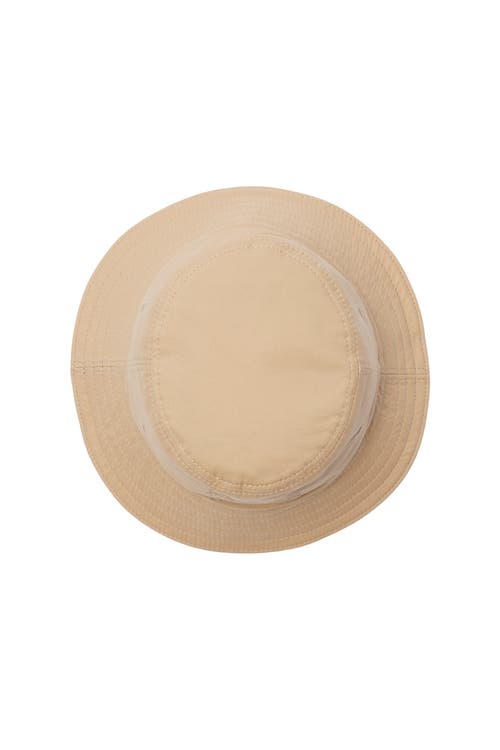 Shop Burberry Reversible Cotton Bucket Hat In Sand