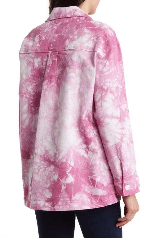 Shop Electric & Rose Emerson Tie Dye Cotton Blend Twill Jacket In Amethyst/cloud
