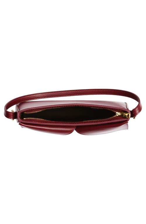 Shop Coperni Belted Baguette Leather Shoulder Bag In Red Red