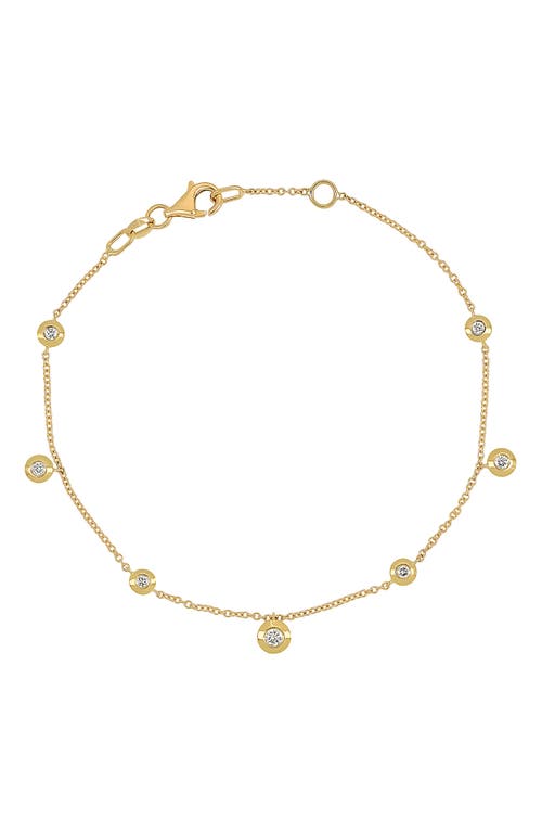 Monaco Diamond Line Bracelet in 18K Yellow Gold