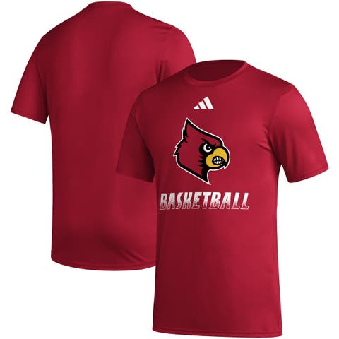Youth Champion Red Louisville Cardinals Stacked Logo Basketball T-Shirt