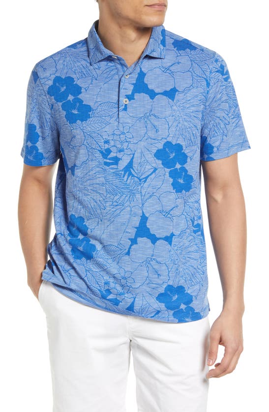 Tommy Bahama Miramar Blooms Polo Shirt In Palace Blu | ModeSens