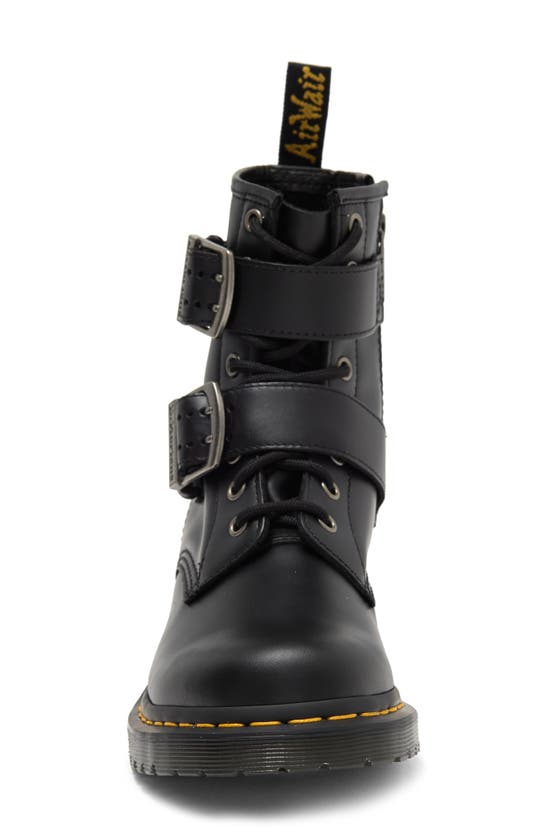 Dr. Martens 1460 Double Strap Zip Boot In Black Classic Pull Up