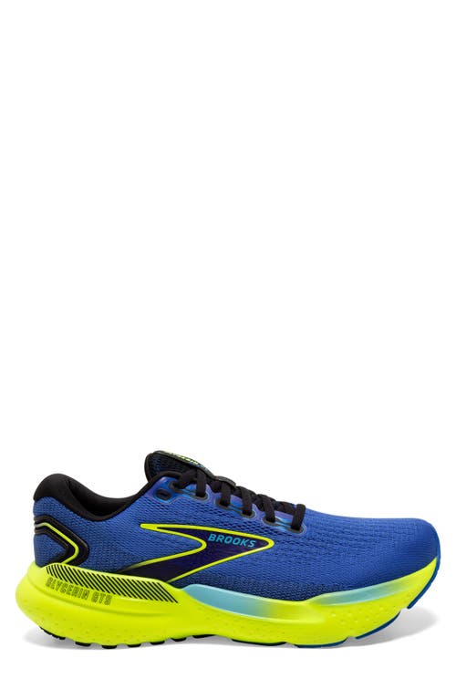 Shop Brooks Glycerin Gts 21 Running Shoe In Blue/nightlife/black