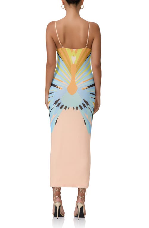 Shop Afrm Amina Mesh Midi Slipdress In Bird Of Paradise