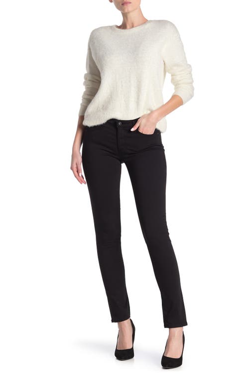 Ag Farrah Skinny Skinny High-rise Velvet Jeans In Sba Black