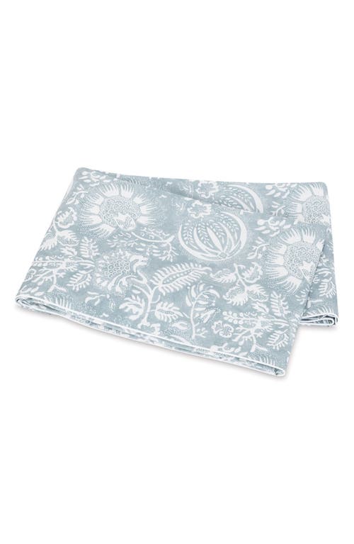 Matouk Granada 500 Thread Count Cotton Percale Flat Sheet In Hazy Blue
