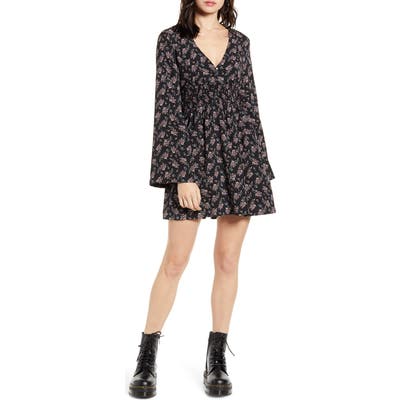 Lira Clothing Holland Long Sleeve Minidress, Black