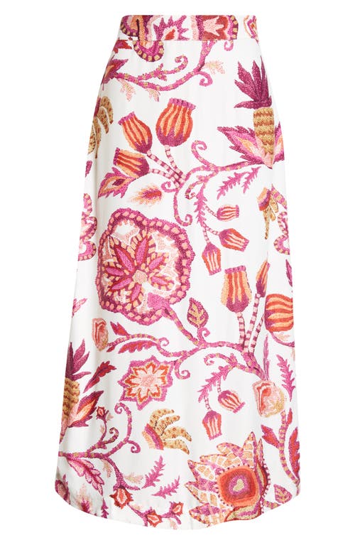 Shop Farm Rio Sunset Tapestry Maxi Skirt In Sunset Tapestry Off-white