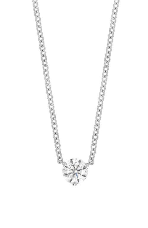 Shop Bony Levy Solitaire Diamond Pendant Necklace In 18k White Gold