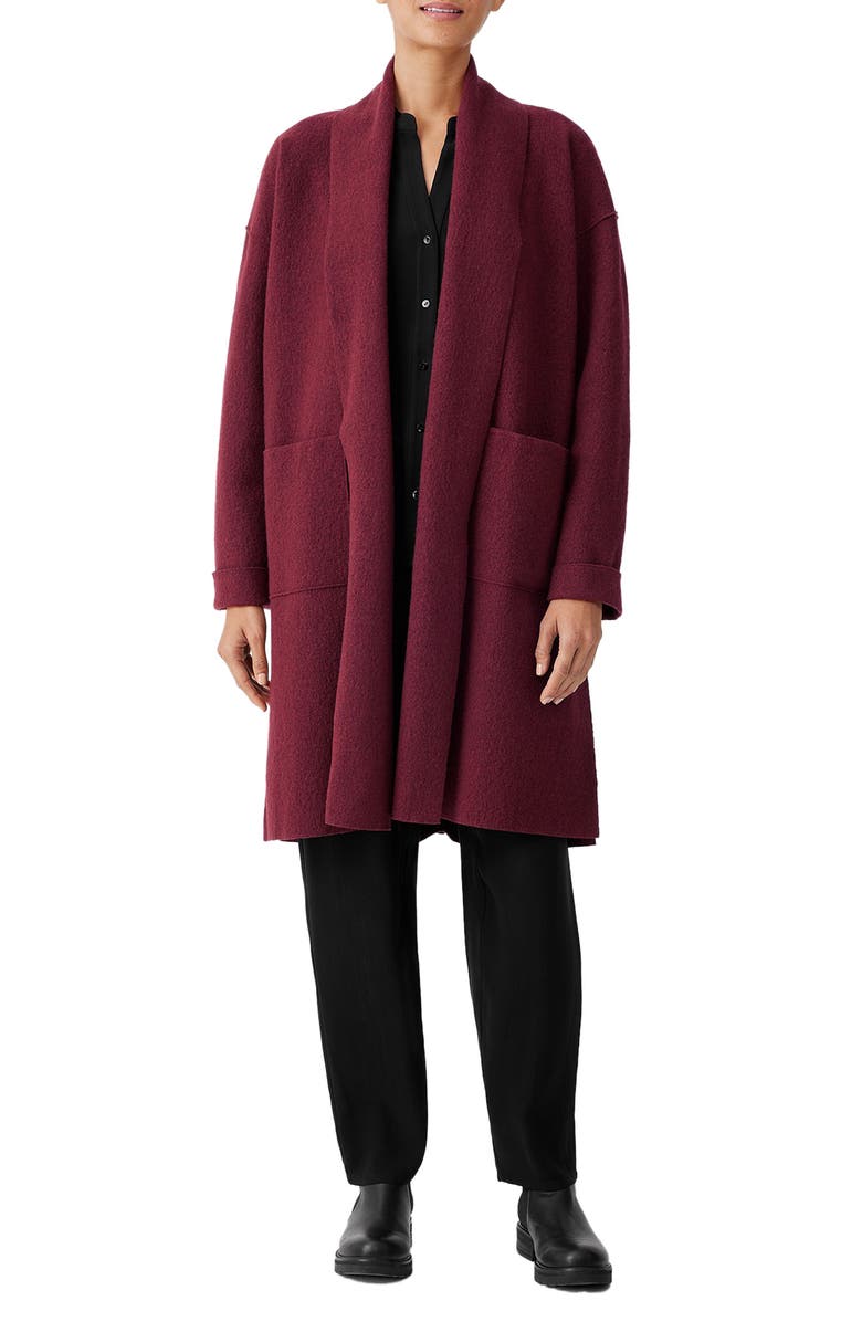 Eileen Fisher Shawl Collar Wool Coat | Nordstrom