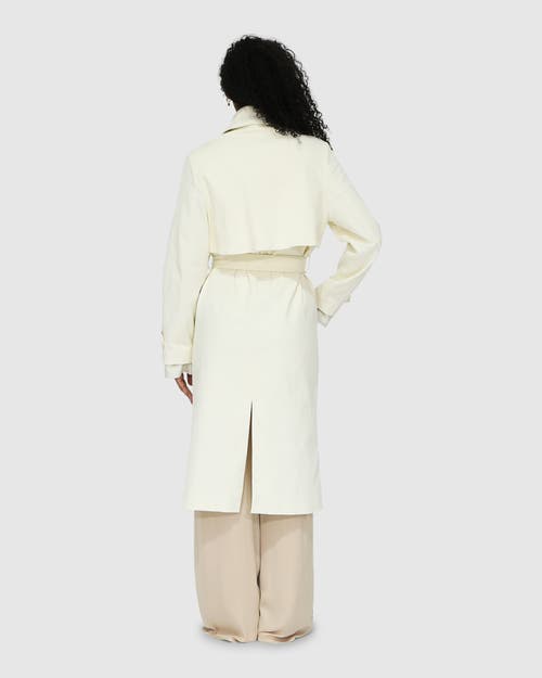 Belle & Bloom Empirical Trench Coat In White