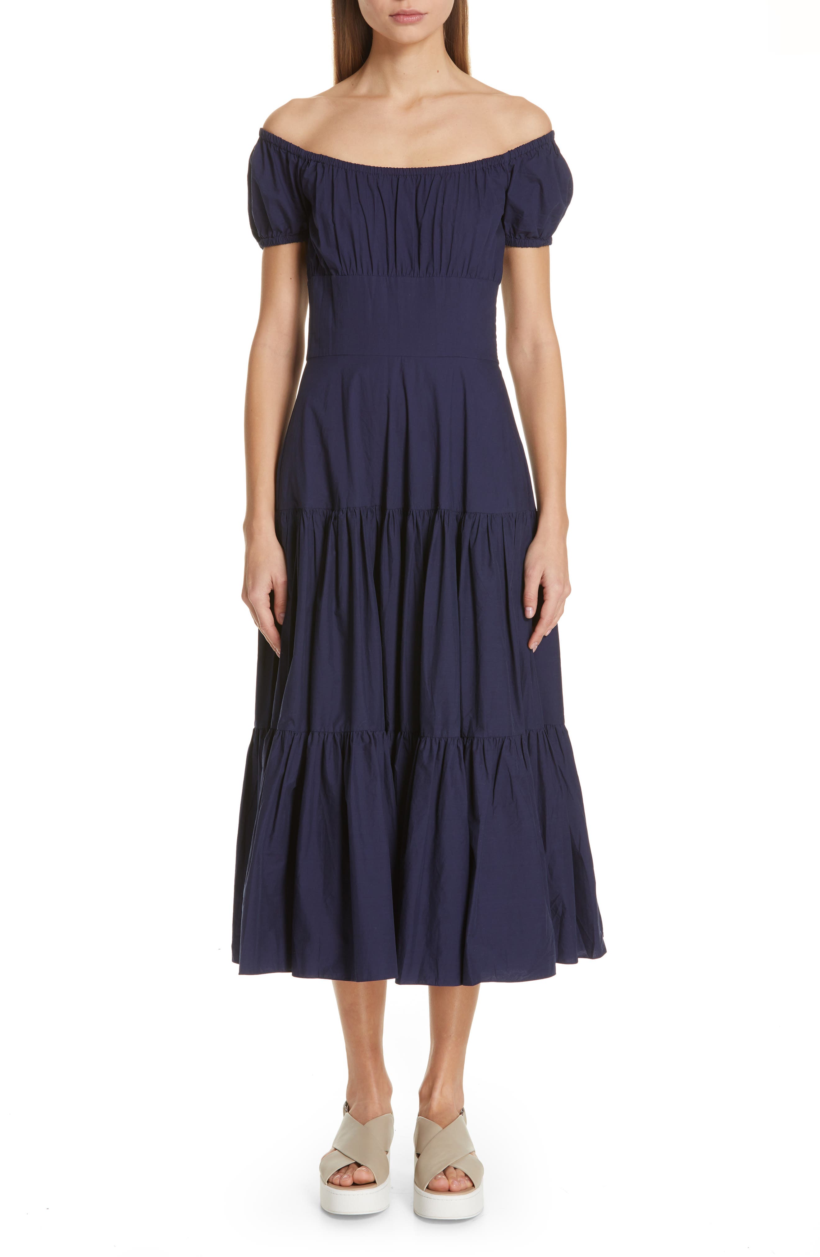 Michael Kors Off The Shoulder Dress, Blue