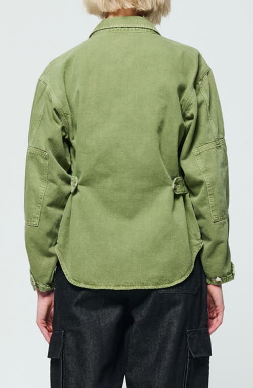 Shop Etica Ética Eaton Utility Shirt Jacket In Avocado