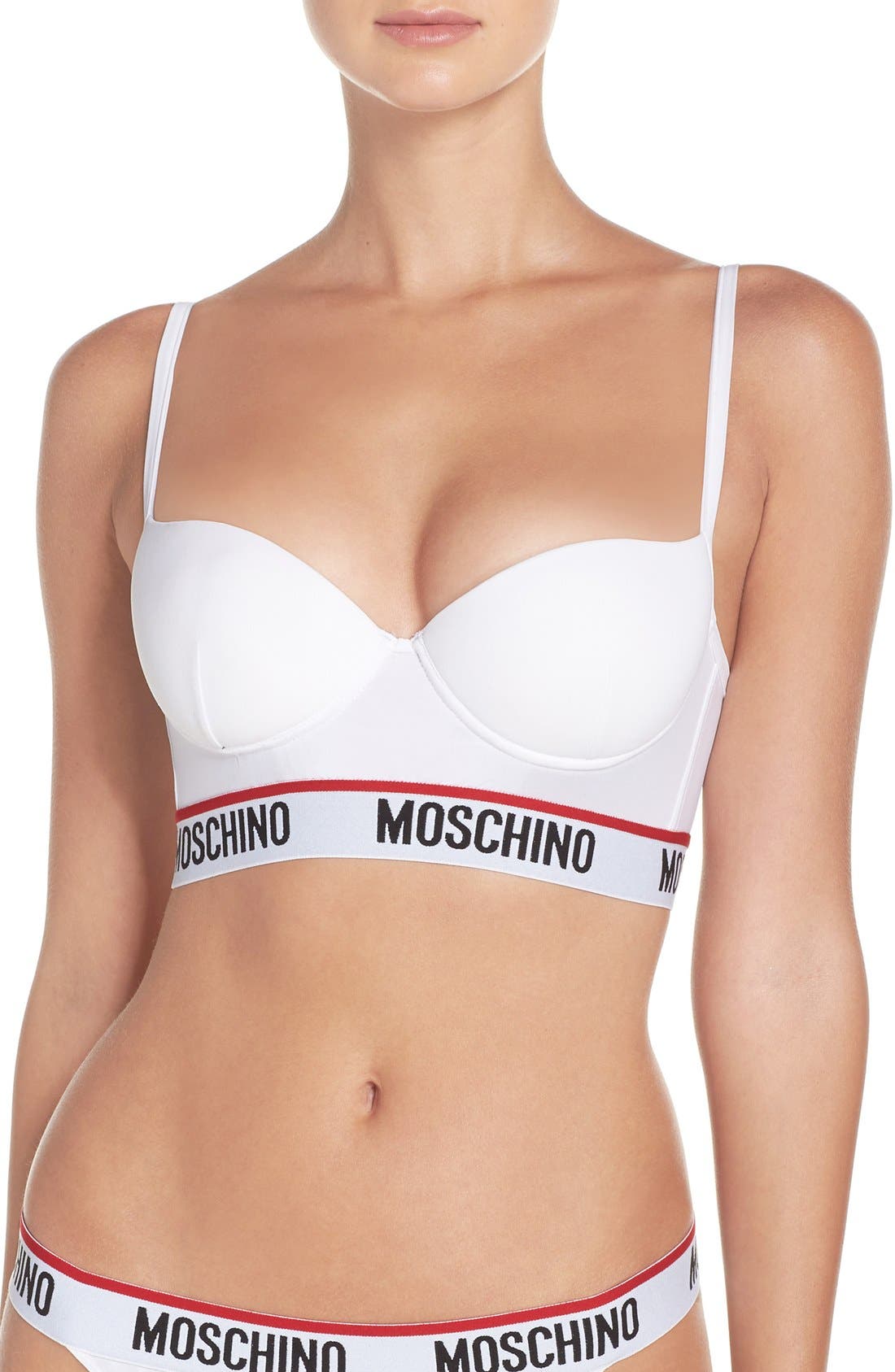 moschino crop top bra