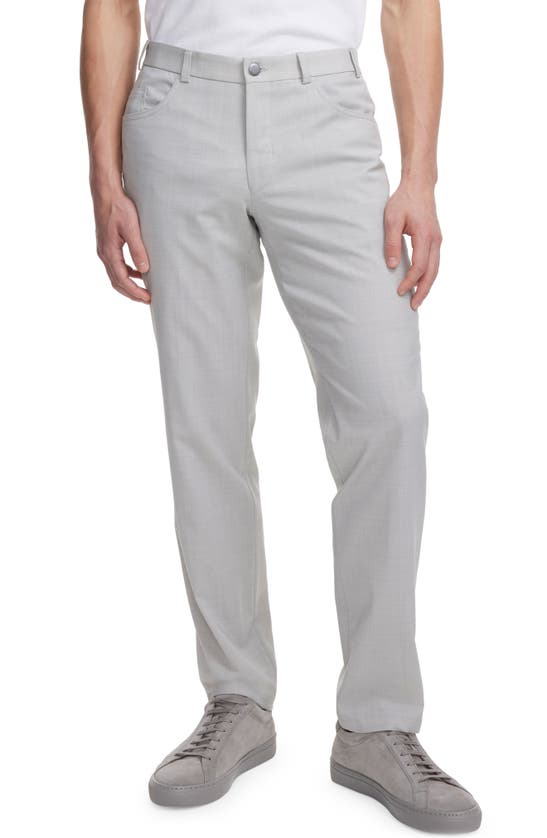 Jack Victor Sage Five Pocket Pants In Light Grey