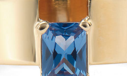 Lady Grey Wade Split Ring In Gold/blue Zircon