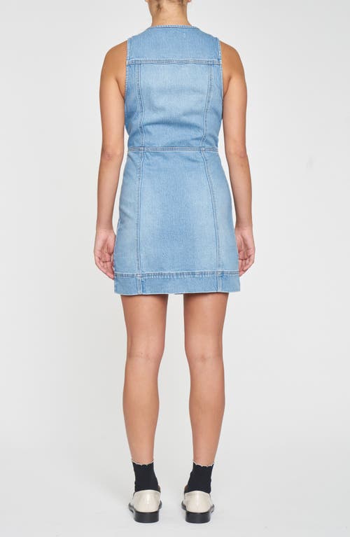 Shop Daze Sun Button Front Sleeveless Denim Dress In Memory