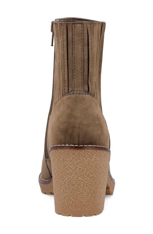 Shop Mia Harlow Lug Sole Platform Bootie In Khaki