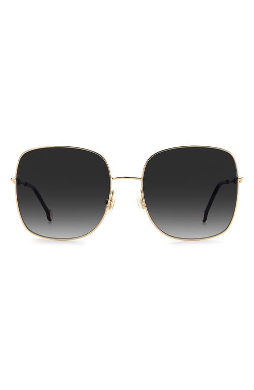 Carolina Herrera Square Sunglasses in Gold /Grey Shaded at Nordstrom