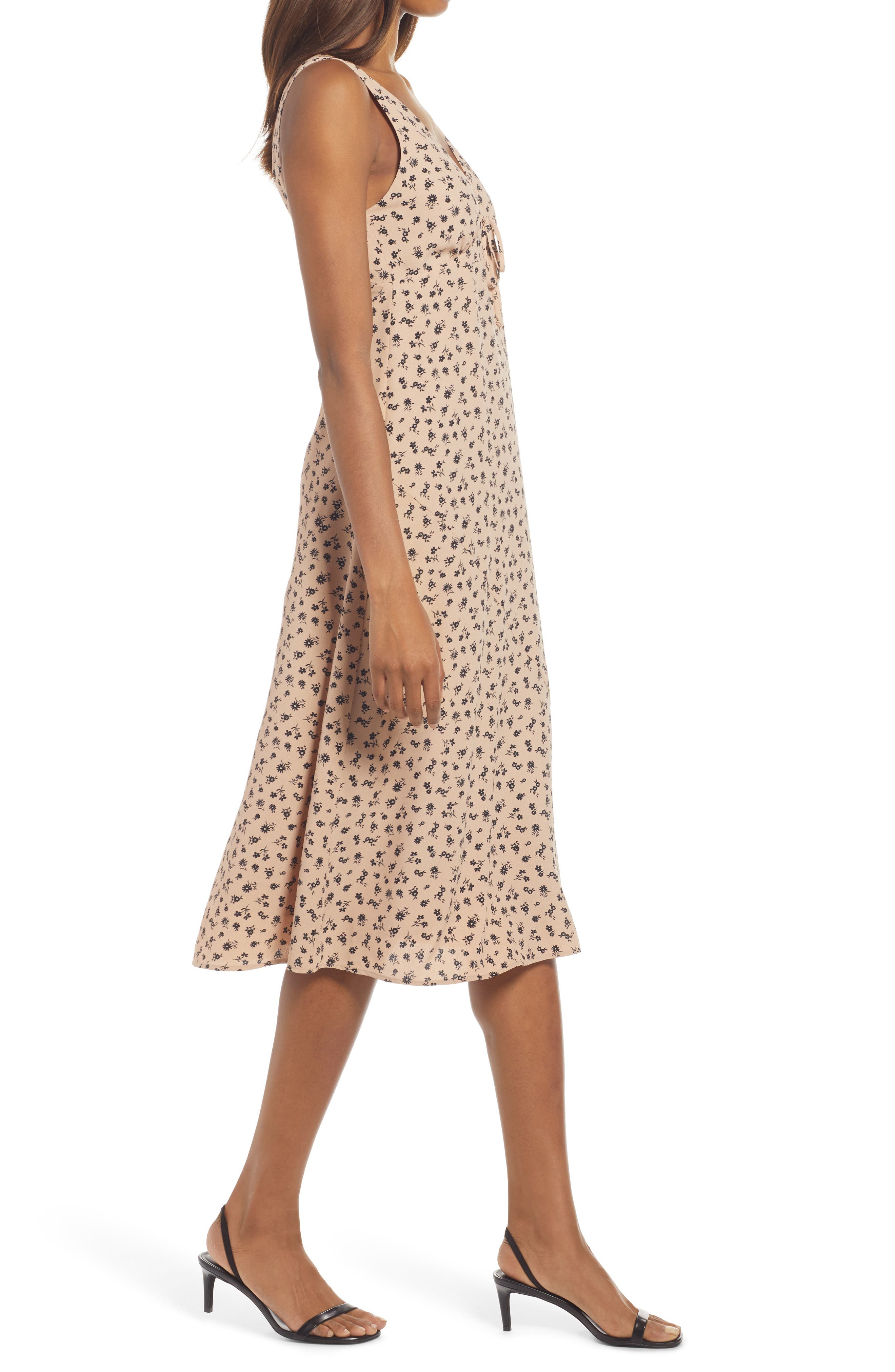 Chelsea28 Floral Sleeveless Midi Dress 