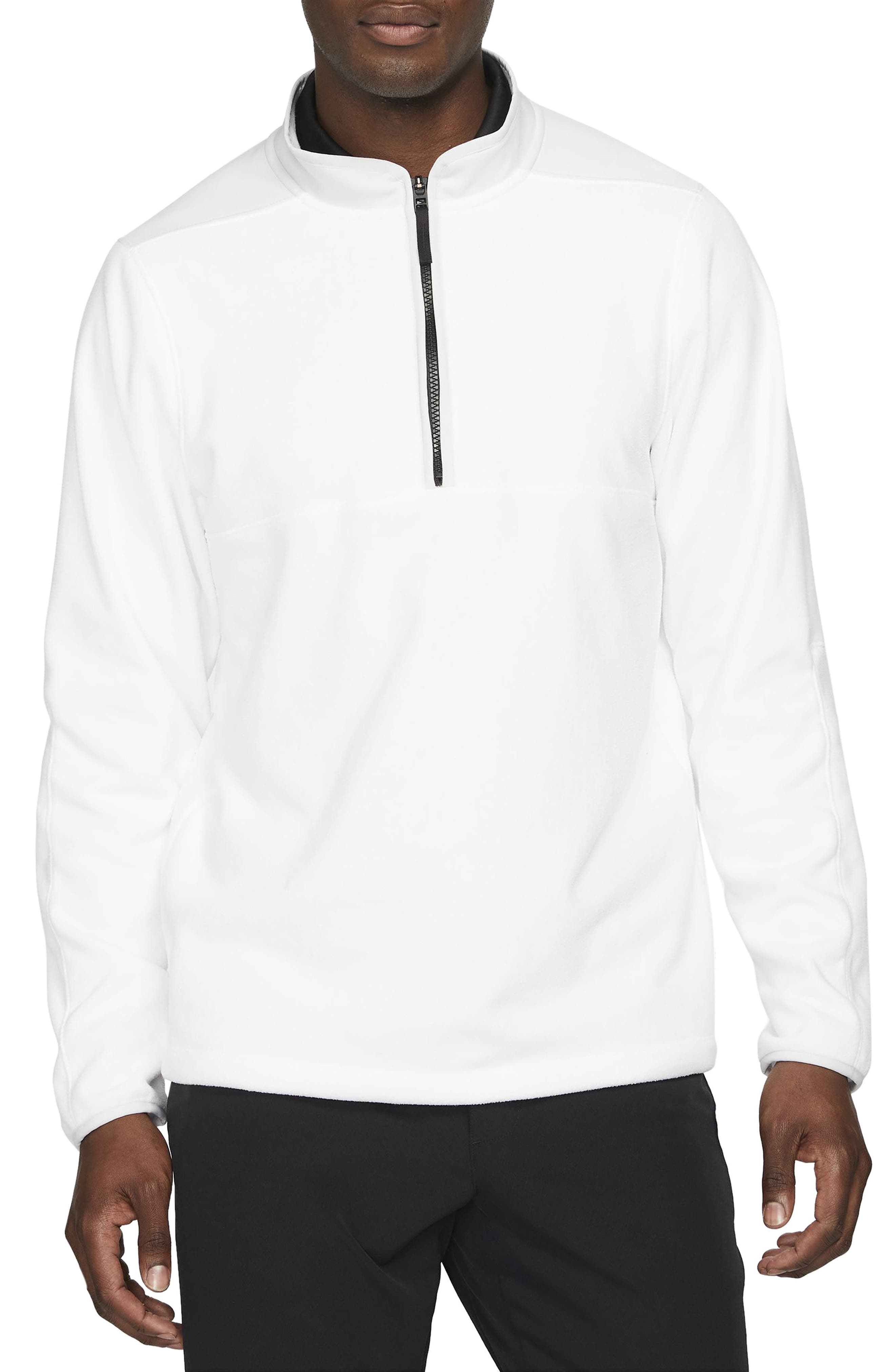 white half zip fleece