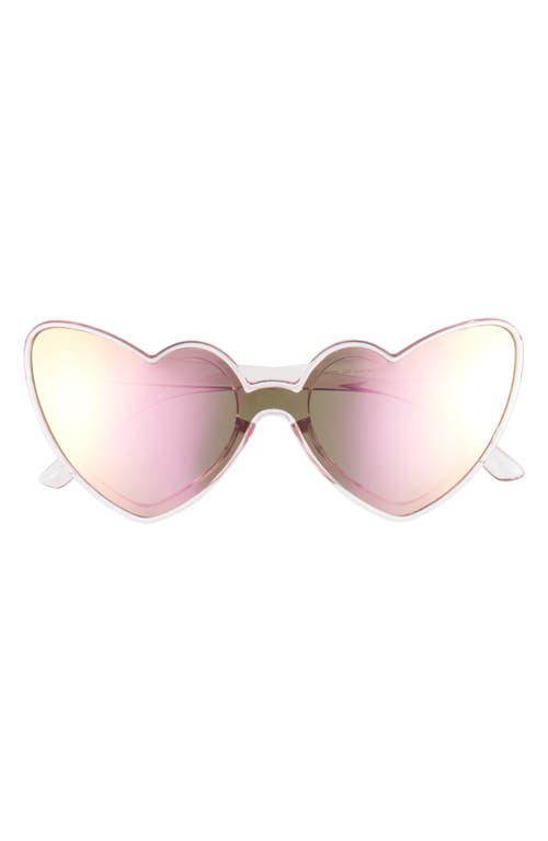 Shop Bp. 61mm Heart Sunglasses In Clear Pink