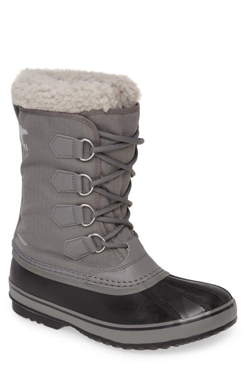 SOREL 1964 Pac Faux Shearling Trim Waterproof Snow Boot in Quarry Grey at Nordstrom, Size 14
