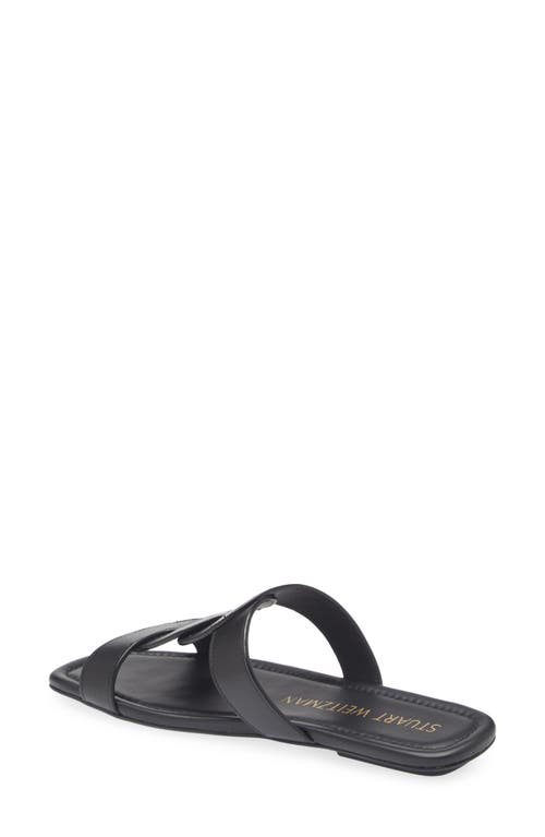 Stuart Weitzman Ibiza Slide Sandal In Black