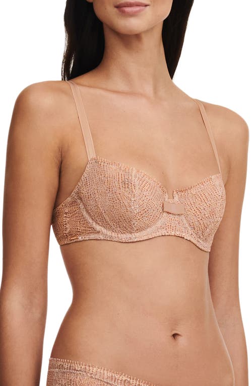 Shop Chantelle Lingerie Day To Night Underwire Demi Bra In Python Lace-ca