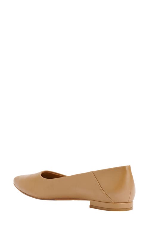 Nisolo Fina Pointed Toe Flat In Almond